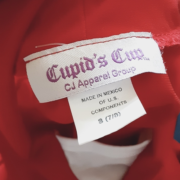Cupid's Cup Red and Black Dress Girls S - Picture 4 of 5